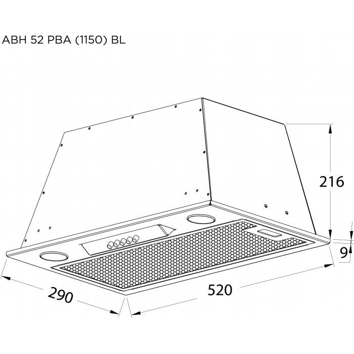 Вытяжка кухонная Pyramida ABH 52 PBA (1150) WH изображение 5