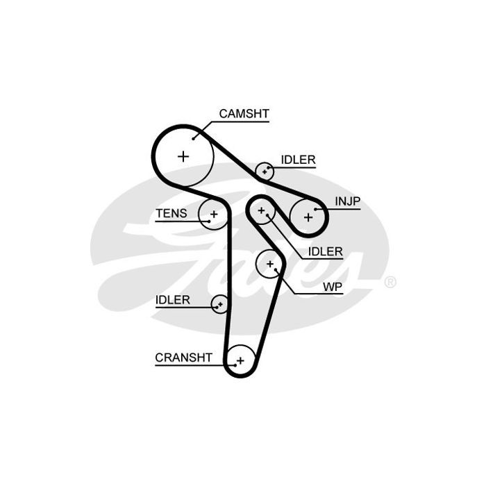 Комплект ременя ГРМ з помпой Gates KP25649XS-1 зображення 2