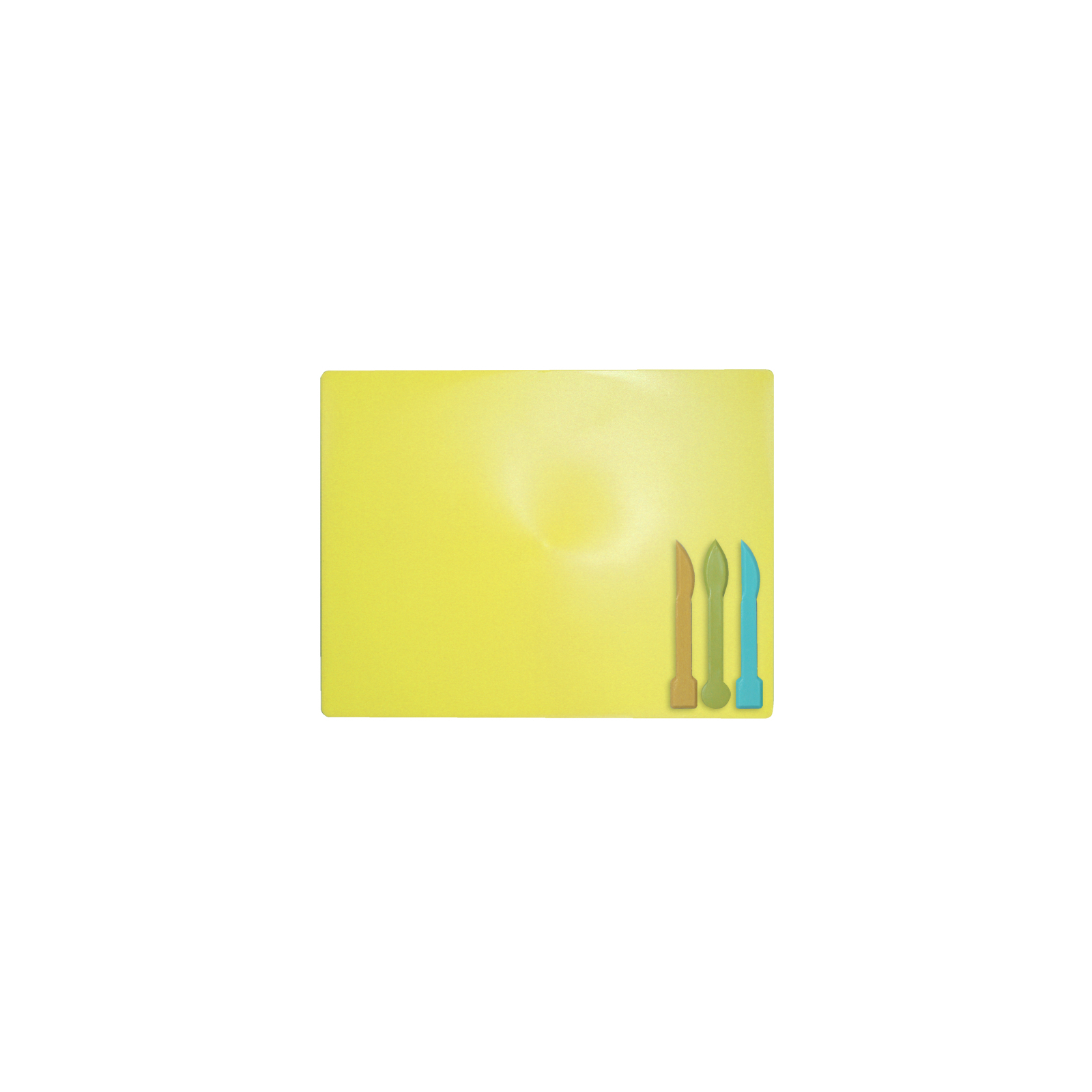 Доска для пластилина ZiBi + 3 стека для лепки, желтая (ZB.6910-08)