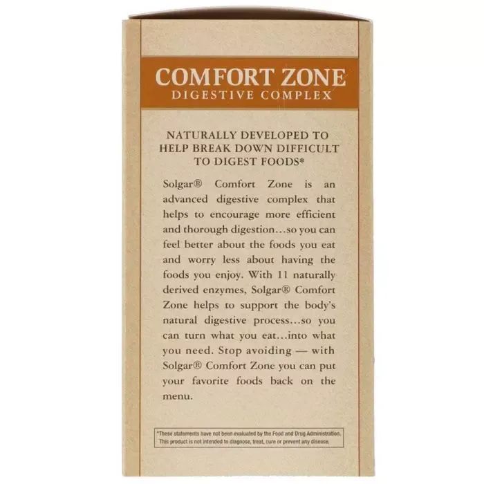 Витаминно-минеральный комплекс Solgar Пищеварительный комплекс Comfort Zone Digestive Complex, 90 вегетари (SOL-51299) изображение 3