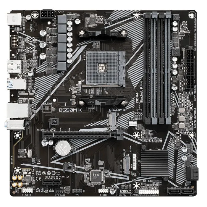 Материнская плата GIGABYTE B550M K