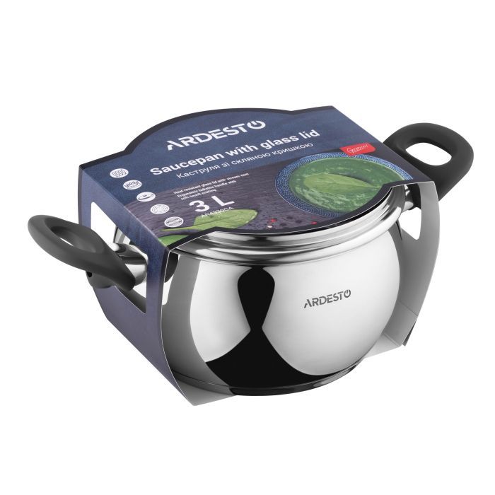 Каструля Ardesto Gemini Black Handles 3,0 л (AR4330GA) зображення 2
