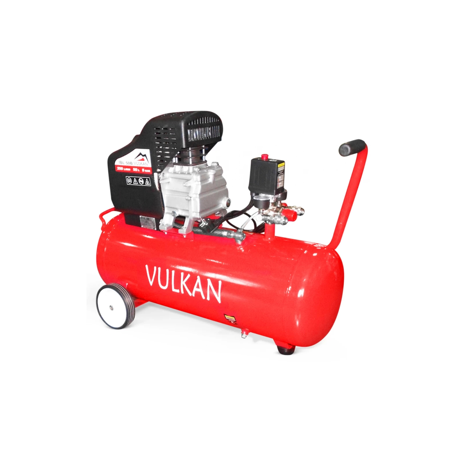 Компрессор Vulkan IBL50B 50л 250/190л/мин, 1,8 кВт, 10bar, 1 цилиндр (IBL50B)