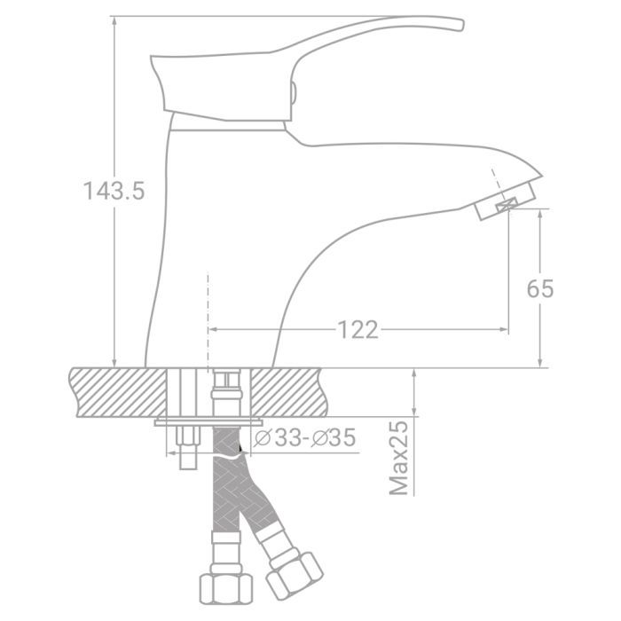 Змішувач TAU SE-2A145C (9807000) зображення 2