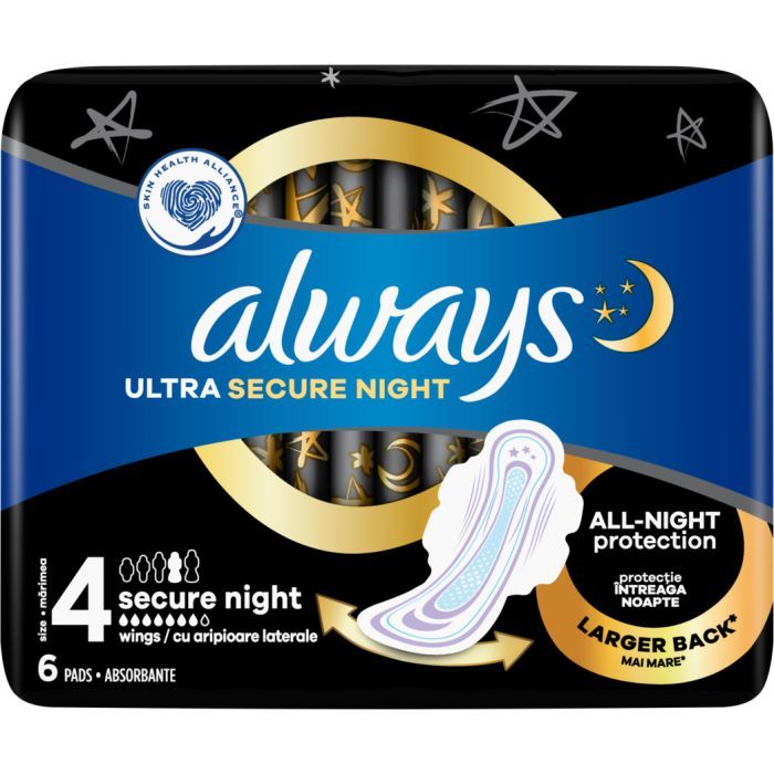 Гигиенические прокладки Always Ultra Secure Night (Размер 4) 6 шт. (8001841733050) изображение 2