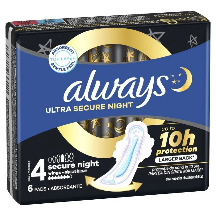 Гігієнічні прокладки Always Ultra Secure Night (Розмір 4) 6 шт. (8001841733050) зображення 2
