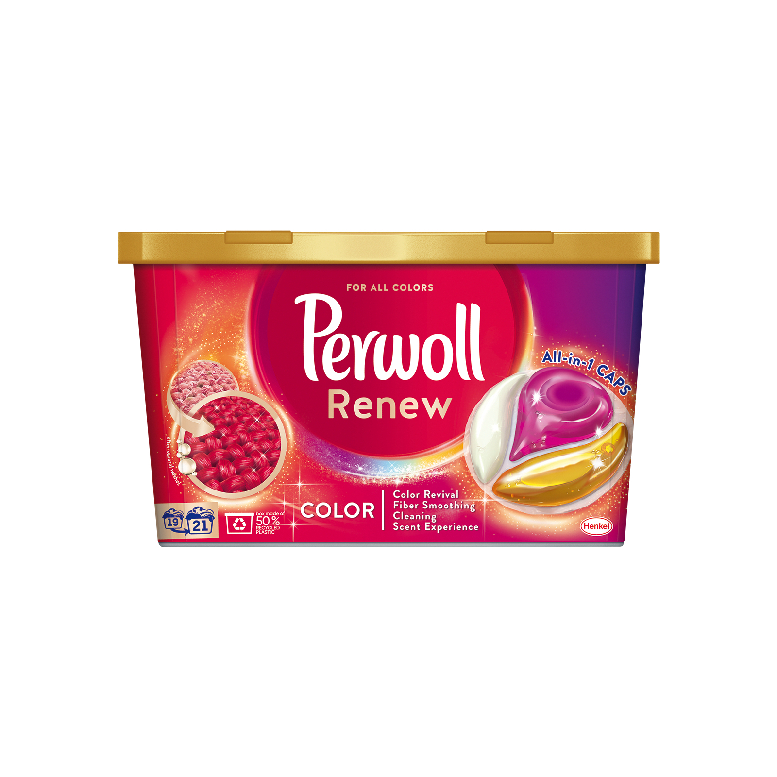 Капсули для прання Perwoll Renew Color для кольорових речей 21 шт. (9000101569445)