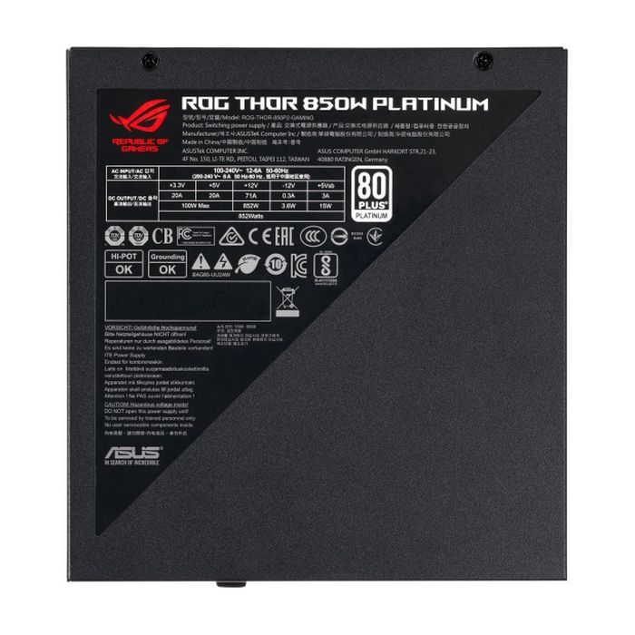 Блок питания ASUS 850W ROG-THOR-850P2-GAMING (90YE00L2-B0NA00) изображение 11