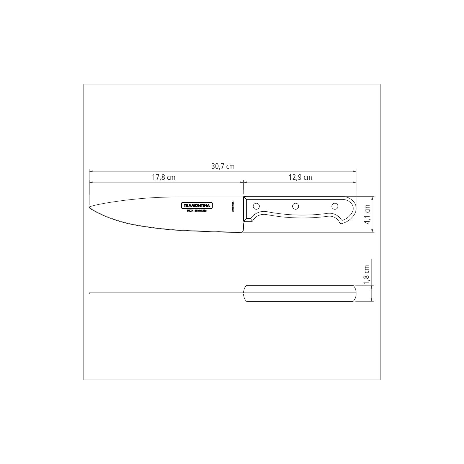 Кухонный нож Tramontina Polywood 178 мм (21131/197) изображение 5