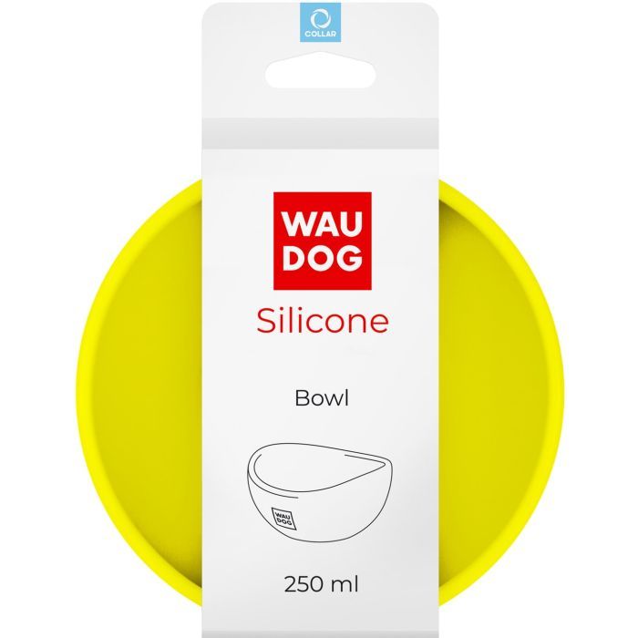 Посуда для кошек WAUDOG Silicone Миска 250 мл желтая (50818)