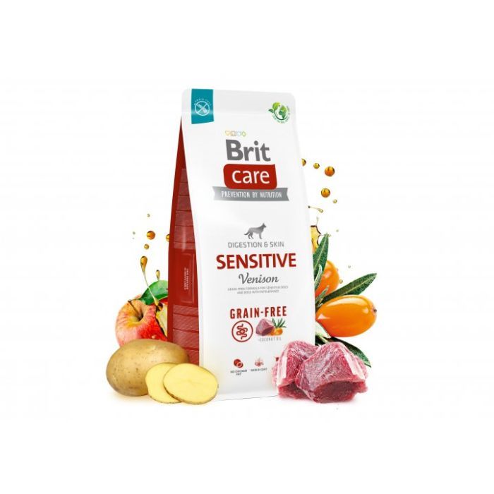 Сухой корм для собак Brit Care Dog Grain-free Sensitive беззерновой с олениной 12 кг (8595602559138) изображение 2