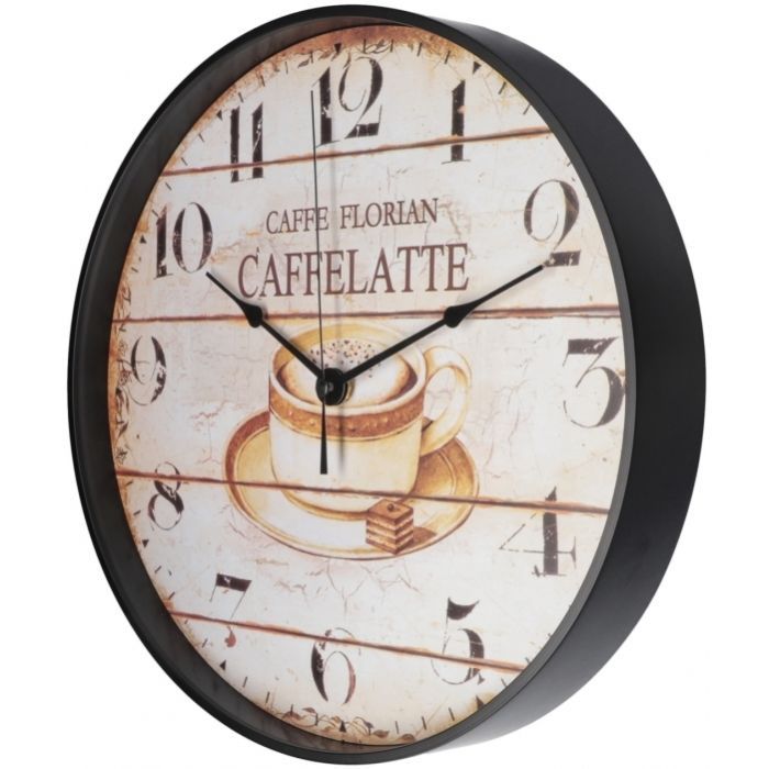 Настенные часы Optima Caffelatte пластиковый, белый (O52109) изображение 2