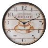Настенные часы Optima Caffelatte пластиковый, белый (O52109)