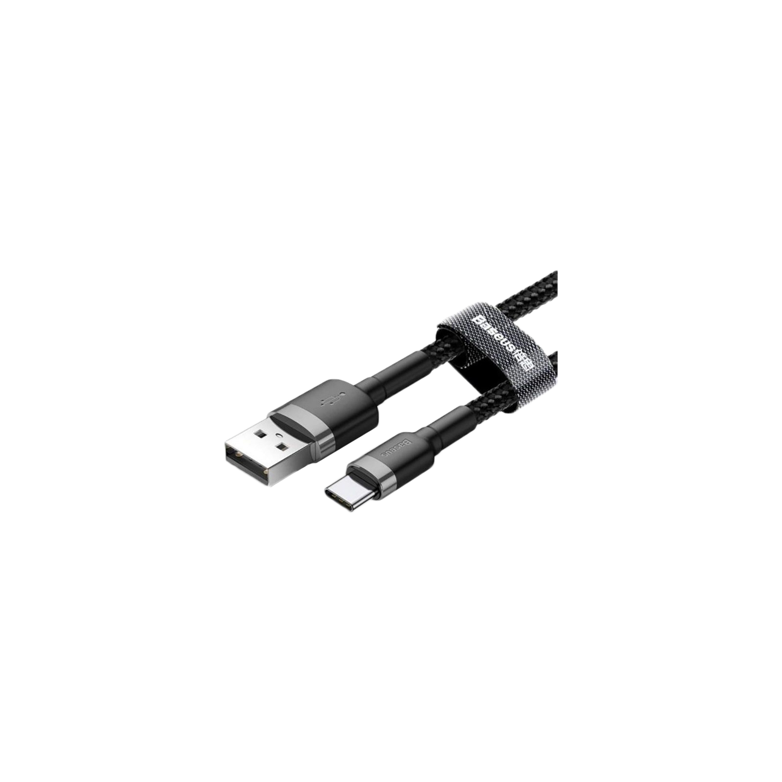 Дата кабель USB 2.0 AM to Type-C 3.0m 2A Gray-Black Baseus (CATKLF-UG1) изображение 2