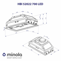 Витяжка кухонна Minola HBI 52022 BL 700 LED зображення 10