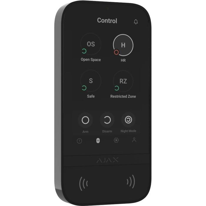 Клавіатура до охоронної системи Ajax KeyPad TouchScreen black зображення 10