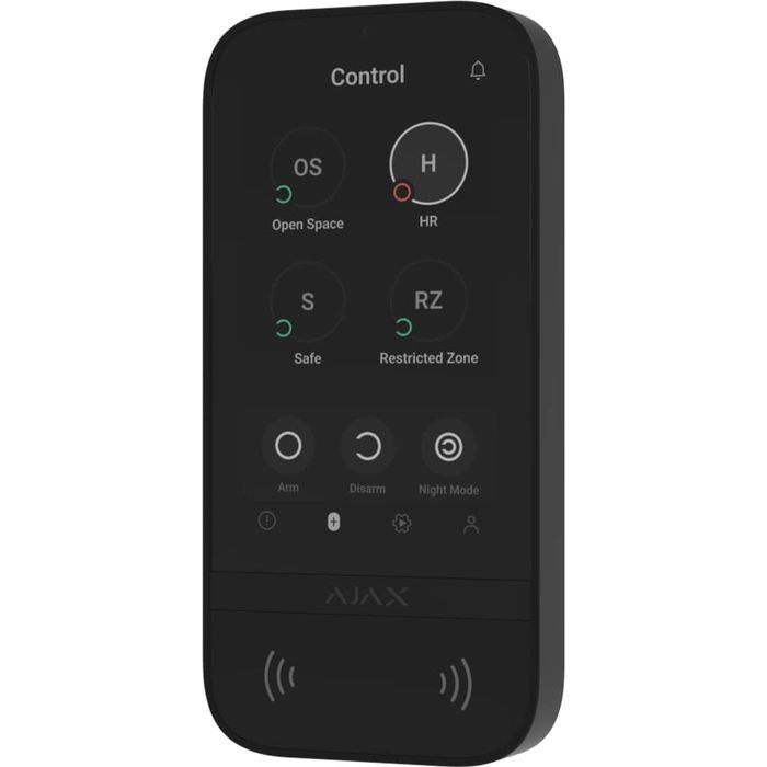 Клавіатура до охоронної системи Ajax KeyPad TouchScreen black зображення 11