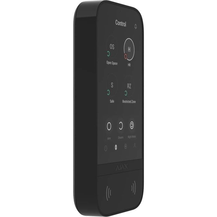 Клавіатура до охоронної системи Ajax KeyPad TouchScreen black зображення 8