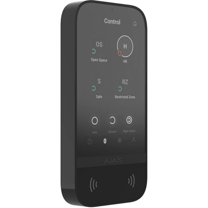 Клавіатура до охоронної системи Ajax KeyPad TouchScreen black зображення 9