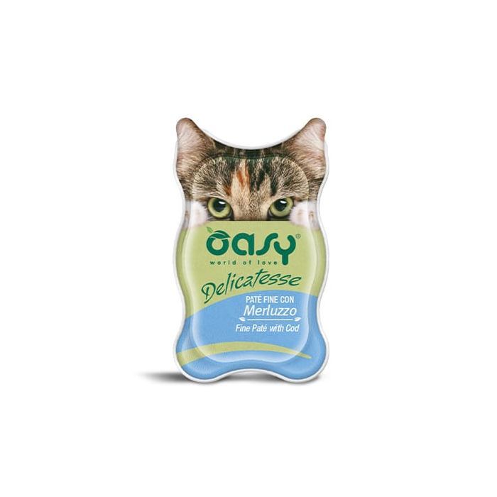 Паштет для кошек OASY Adult с треской 85 г (8053017342306)