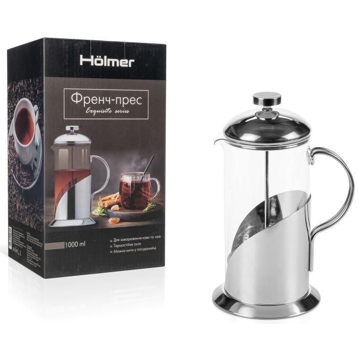 Френч-прес Hölmer Exquisite FP-00350-SS 350 мл Silver (FP-00350-SS Exquisite) зображення 5