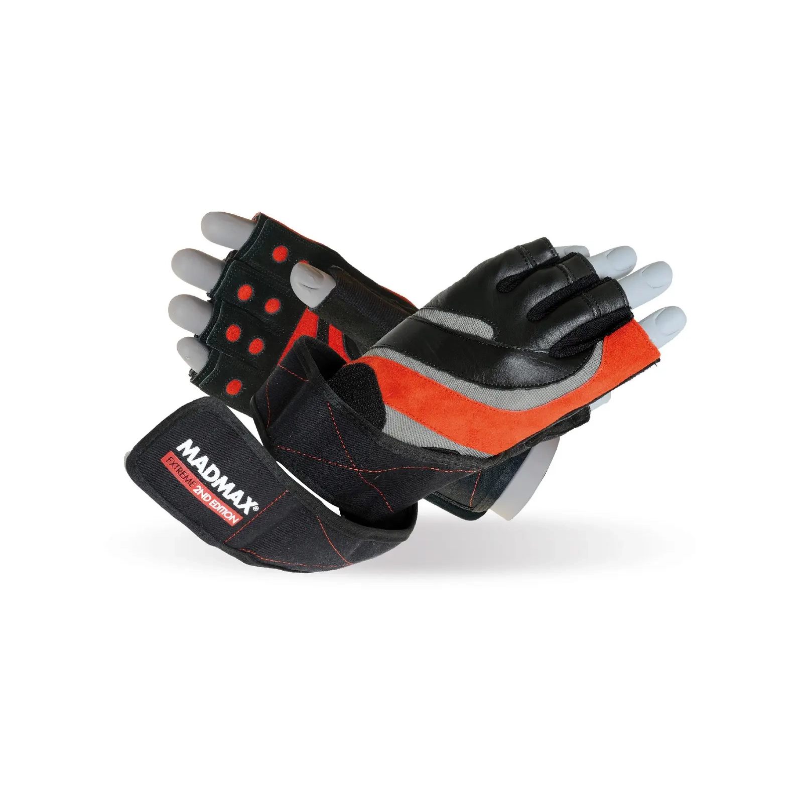 Перчатки для фитнеса MadMax MFG-568 Extreme 2nd edition Black/Red XL (MFG-568_XL)