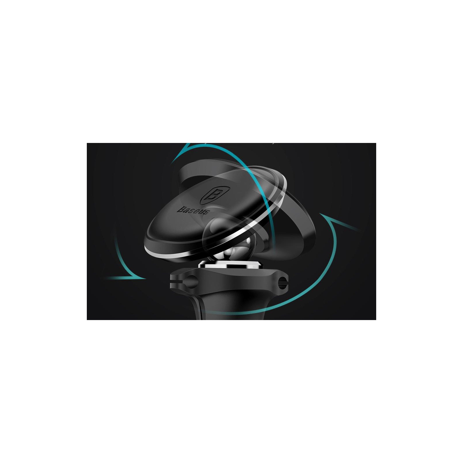Универсальный автодержатель Baseus Magnetic with cable clip (на решетку) black (SUGX-A01) изображение 3
