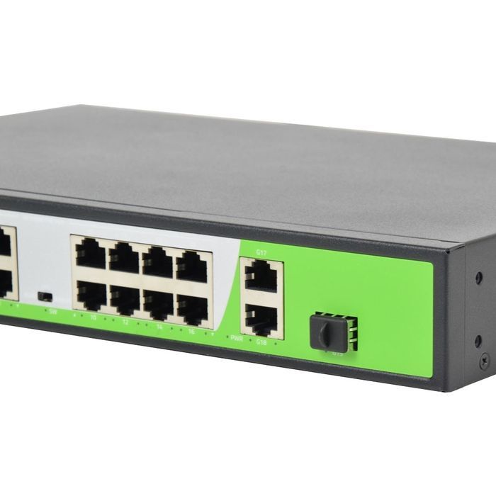 Комутатор мережевий ZKTeco ZK-PoE1621N-200W (ZK-PoE1621N(S)-200W) зображення 3