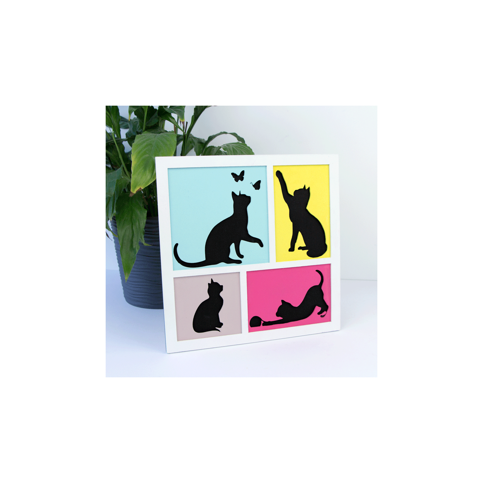 Набір для творчості Rosa Talent 3D 4 Cats ДВП ґрунтоване, 3 шари, 30 х 30 см (4823098528883) зображення 4