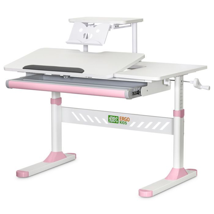 Парта ErgoKids з полицею Pink (TH-310 W/PN + BD-S30 PN)