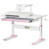 Парта ErgoKids з полицею Pink (TH-310 W/PN + BD-S30 PN)