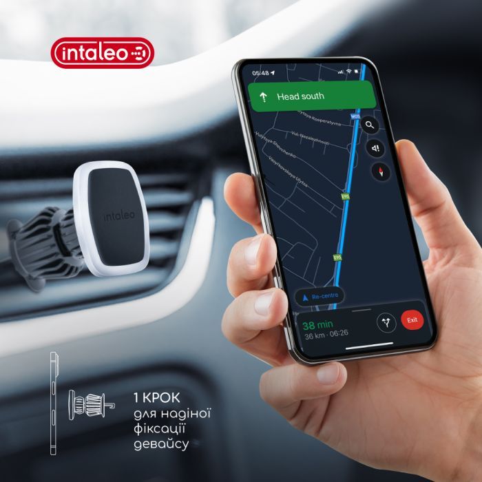 Универсальный автодержатель Intaleo CM05GG 6xN52 Silver (1283126576041) изображение 6