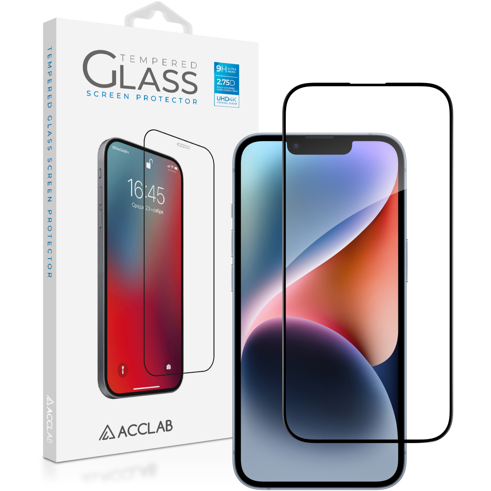 Скло захисне ACCLAB Full Glue Apple iPhone 14 Plus (1283126541964) зображення 7
