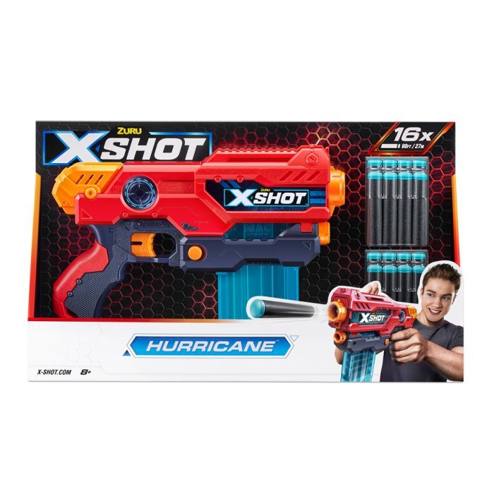 Іграшкова зброя Zuru X-Shot Red Швидкострільний бластер EXCEL Hurricane (16 патронів) (36440R) зображення 3