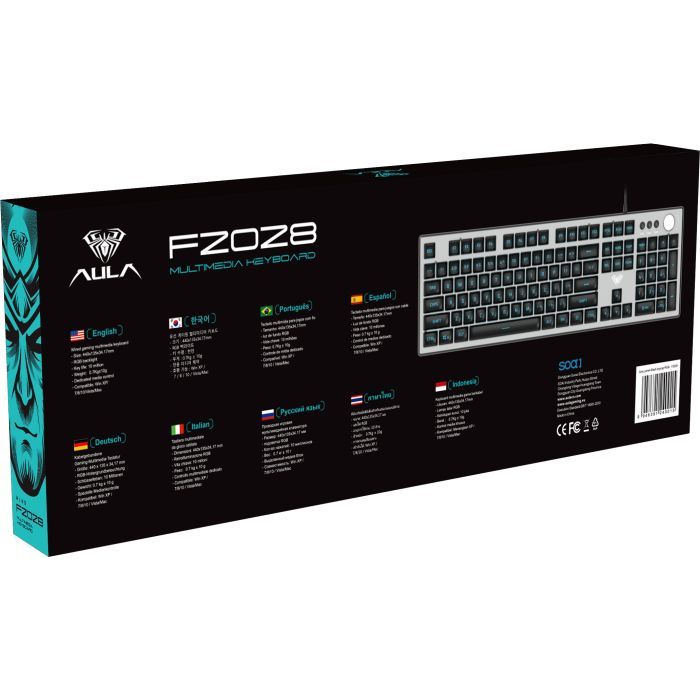 Клавиатура Aula F2028 RGB USB UA (6948391240015) изображение 11