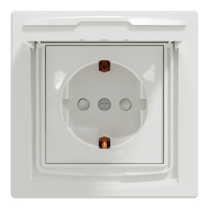 Розетка Schneider Electric ASFORA IP44, антрацит (EPH3100371)