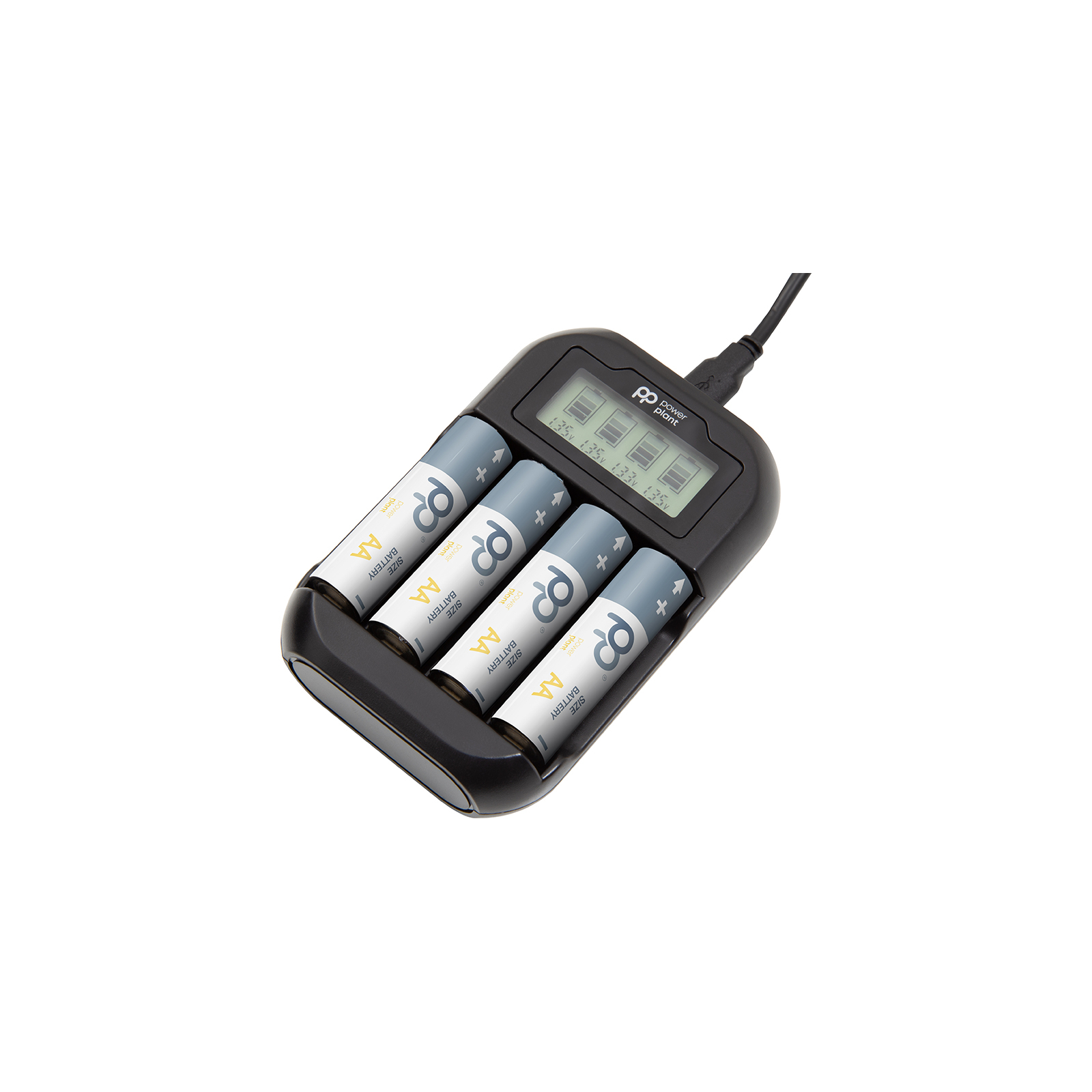 Зарядное устройство для аккумуляторов PowerPlant PP-UN4 (AA, AAA / input microUSB DC 5V/2A) (PP-UN4) изображение 2