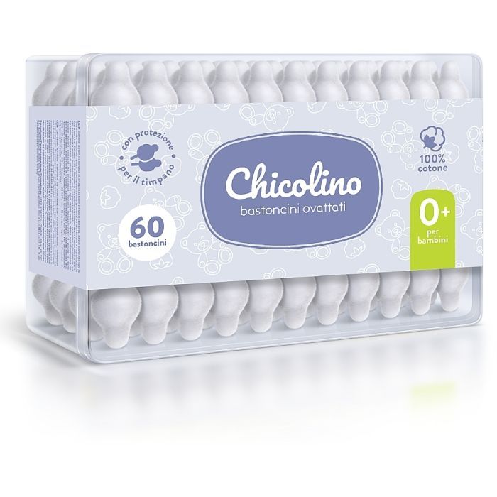 Ватные палочки Chicolino с ограничителем, 60 шт (4823098407485)