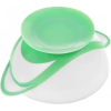 Набор детской посуды Akuku тарелка на присоске с ложкой, белый-зеленый (A0504) изображение 3