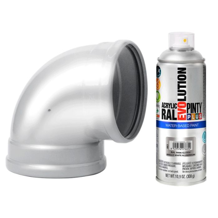 Краска-аэрозоль Pintyplus на водной основе Evolution Ral 9006, Алюминиевый, глянцевый, (8429576276602) изображение 2