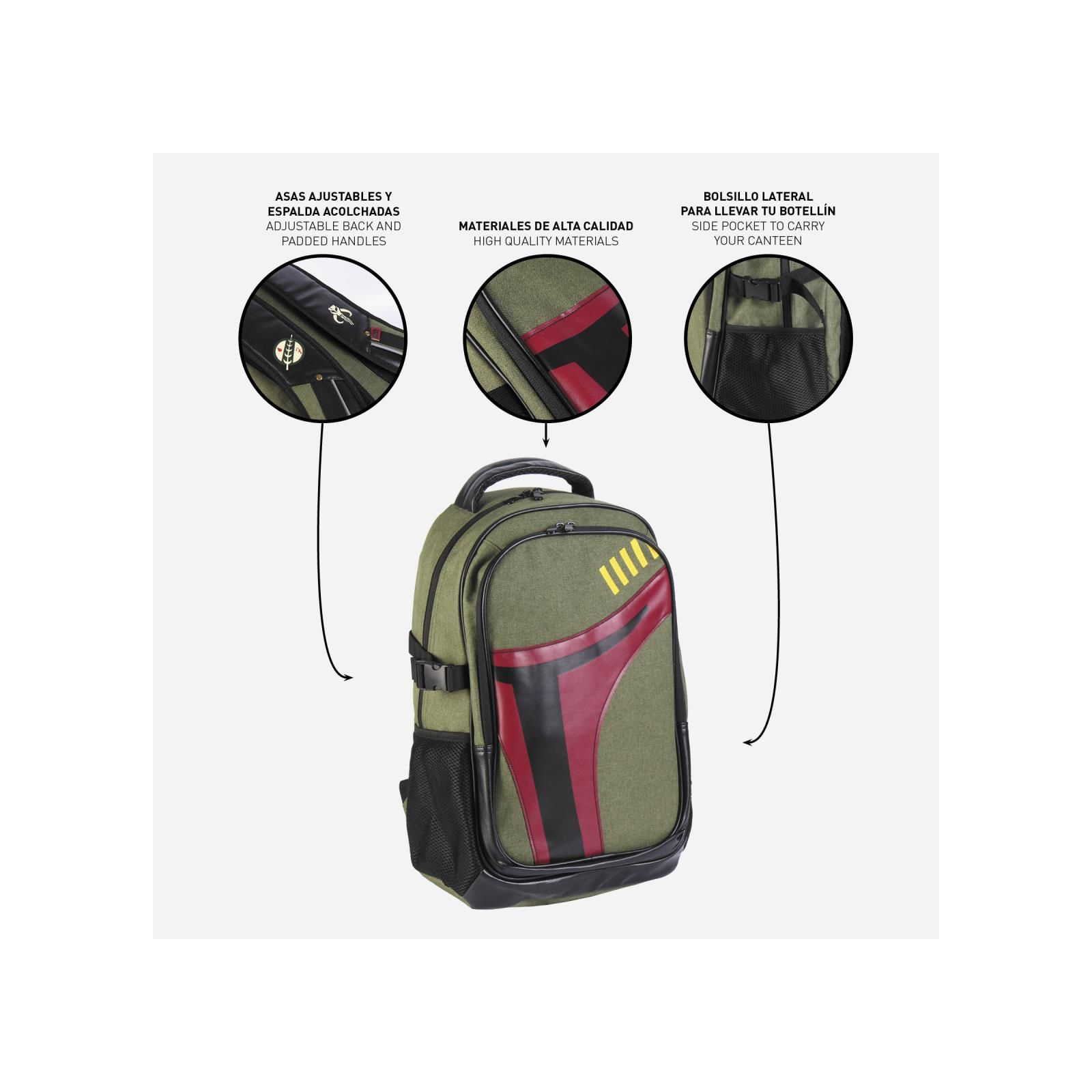 Рюкзак шкільний Cerda Star Wars - Boba Fett Casual Travel Backpack (CERDA-2100003724) зображення 4