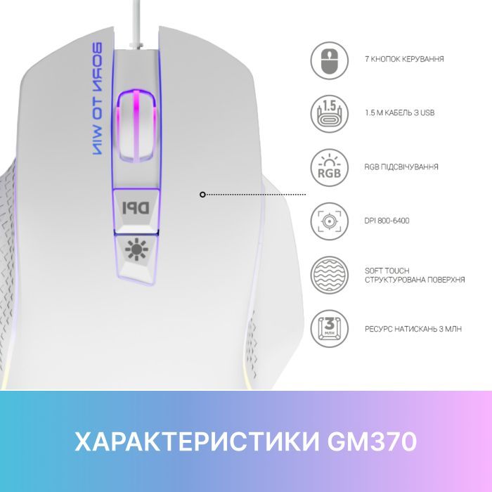 Мышка GamePro GM370 USB White (GM370) изображение 10