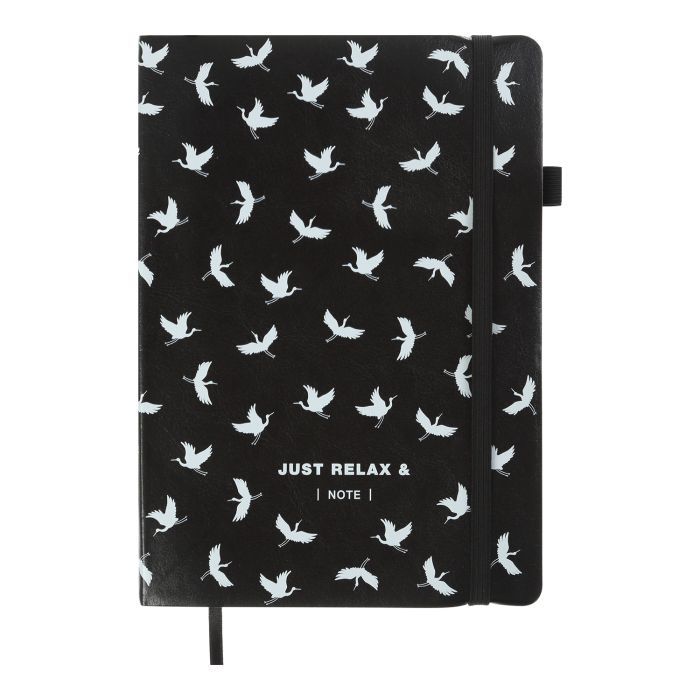 Книга записная Buromax Relax 96 листов А5 в клетку черный (BM.295101-01)