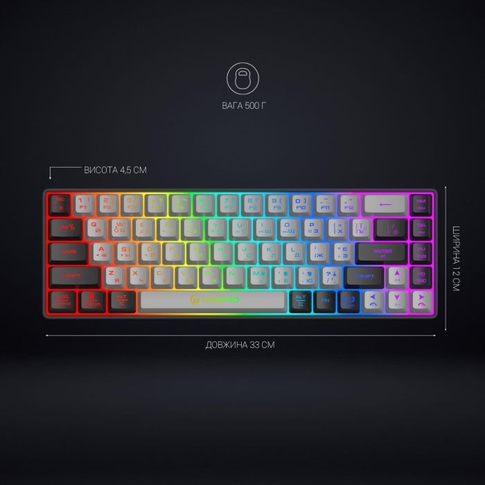 Клавиатура GamePro GK935 Wireless LED Black (GK935) изображение 5