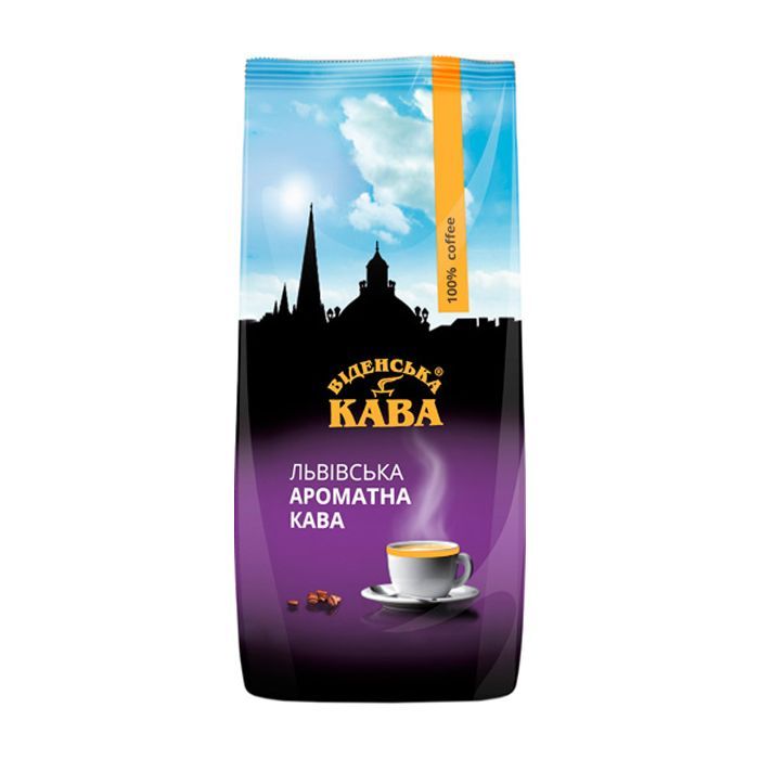 Кофе Віденська Львовская ароматная в зернах 1 кг (371575)