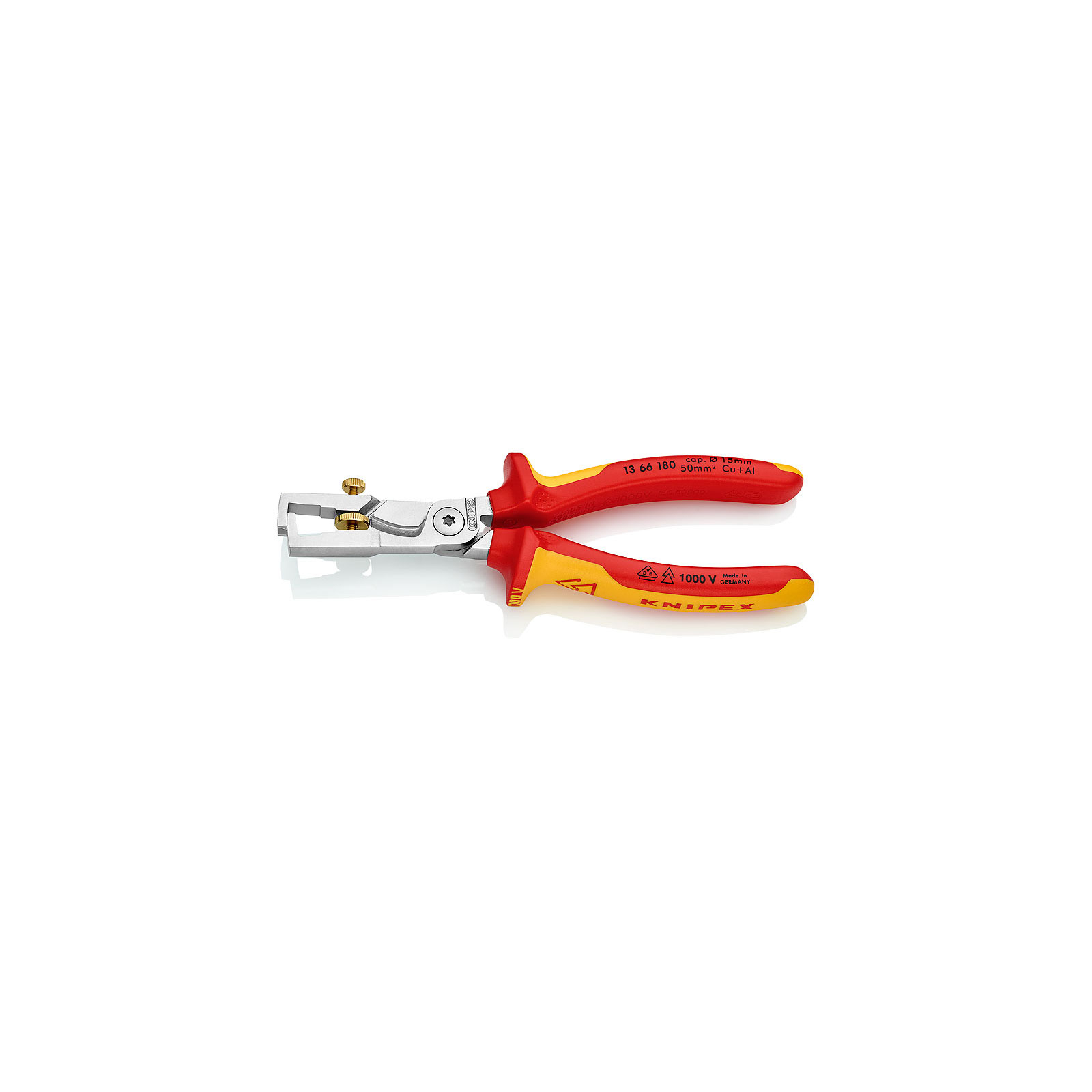 Съемник изоляции KNIPEX StriX с функцией резки кабеля (13 66 180)