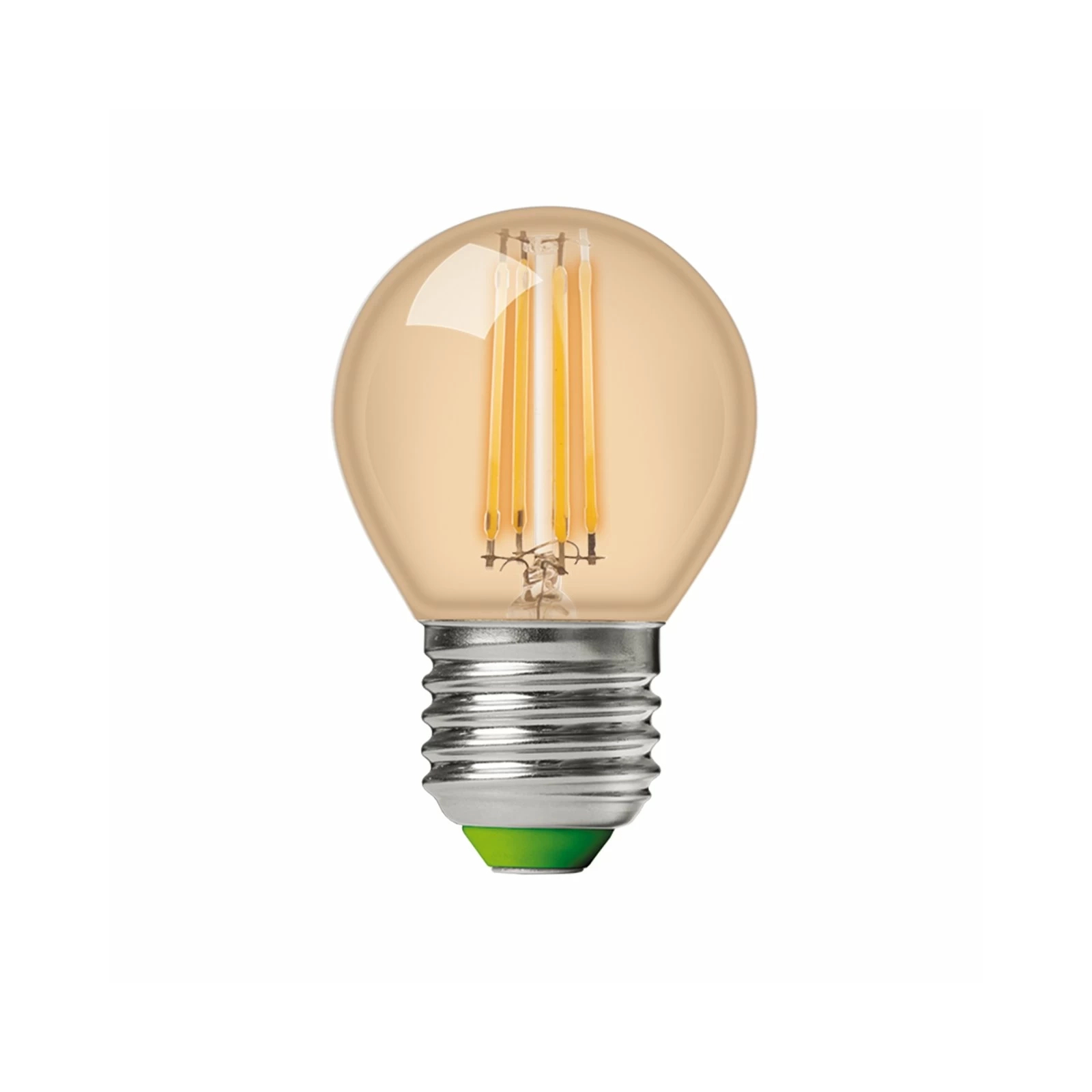 Лампочка Eurolamp LED G45 5W 530 Lm E27 3000K deco 2шт (MLP-LED-G45-05273(Amber)) зображення 2