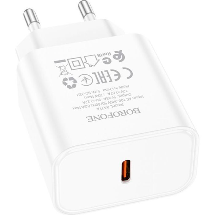 Зарядное устройство BOROFONE BA71A Power White (BA71AW) изображение 2