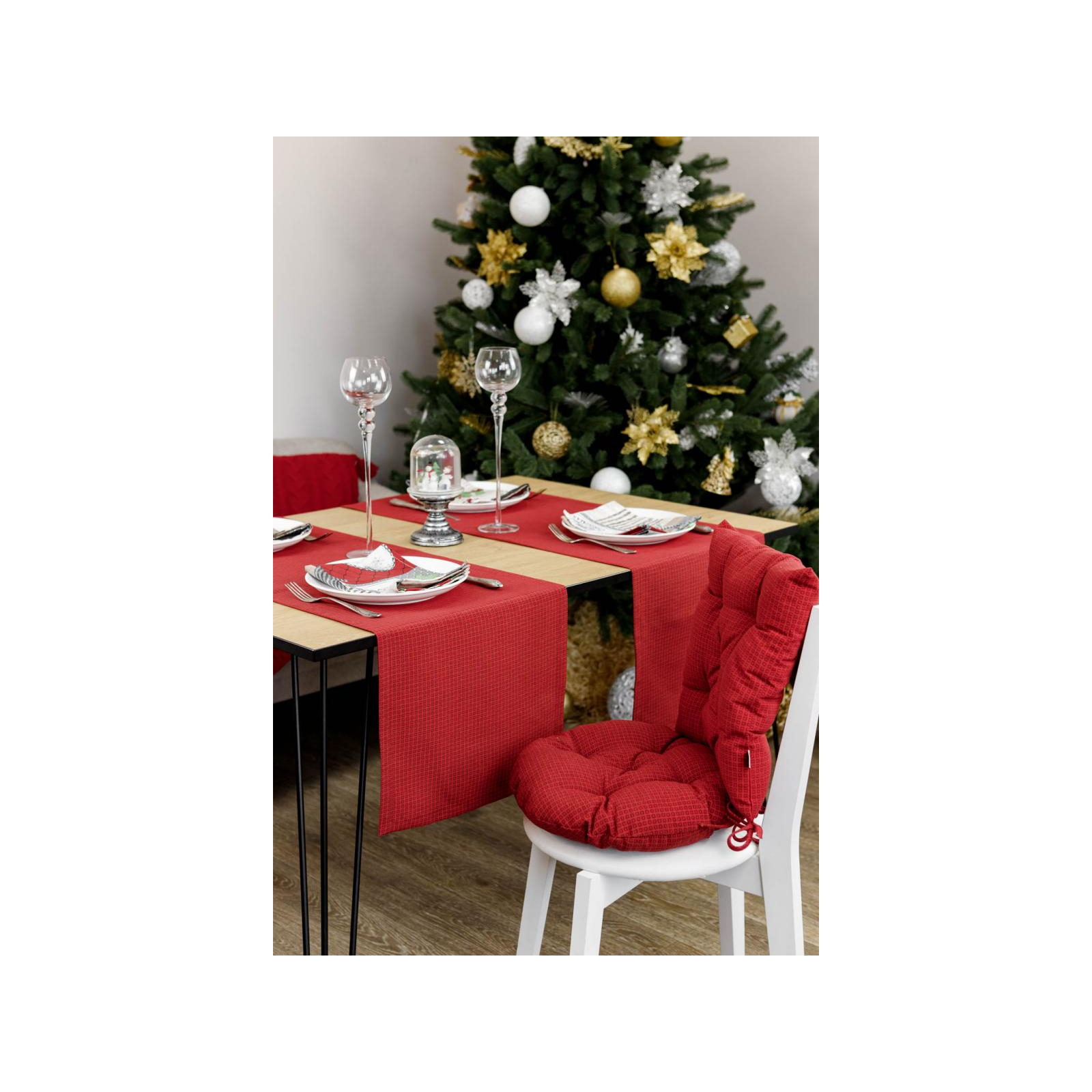 Подушка на стілець Прованс Merry Christmas червона D-40 (031490) зображення 5