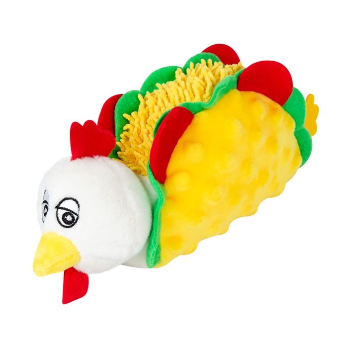 Игрушка для собак GiGwi Foody Friends Куриный Тако с пищалкой 26 см (2263)